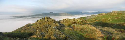 Panorama2.jpg - Low cloud seen from Loughrigg.